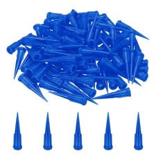 100Pcs 0.41mm Plastic Tapered Pinhead, 22 Gauge TT Blunt Tip, Transparent Blue