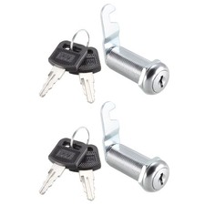 2Pcs Cam Lock 40mm Cylinder Length for Max 1-3/8" Panel Keyed Different