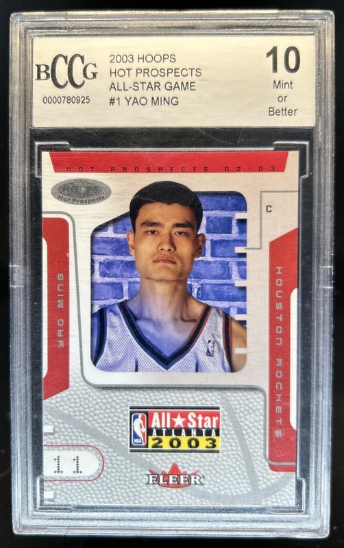 2002-03 Hoops Yao Ming Hot Prospects All Star Game #1 BCCG 10 Rockets