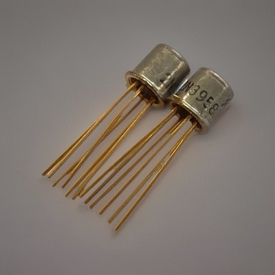 2x National 2N3958 Gold Pin Dual JFET TO-71   NOS   Matched Low Noise Precision