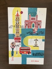 Vintage Air-India Boeing 707 Airline Dinner & Beverage Menu Rare 1960s