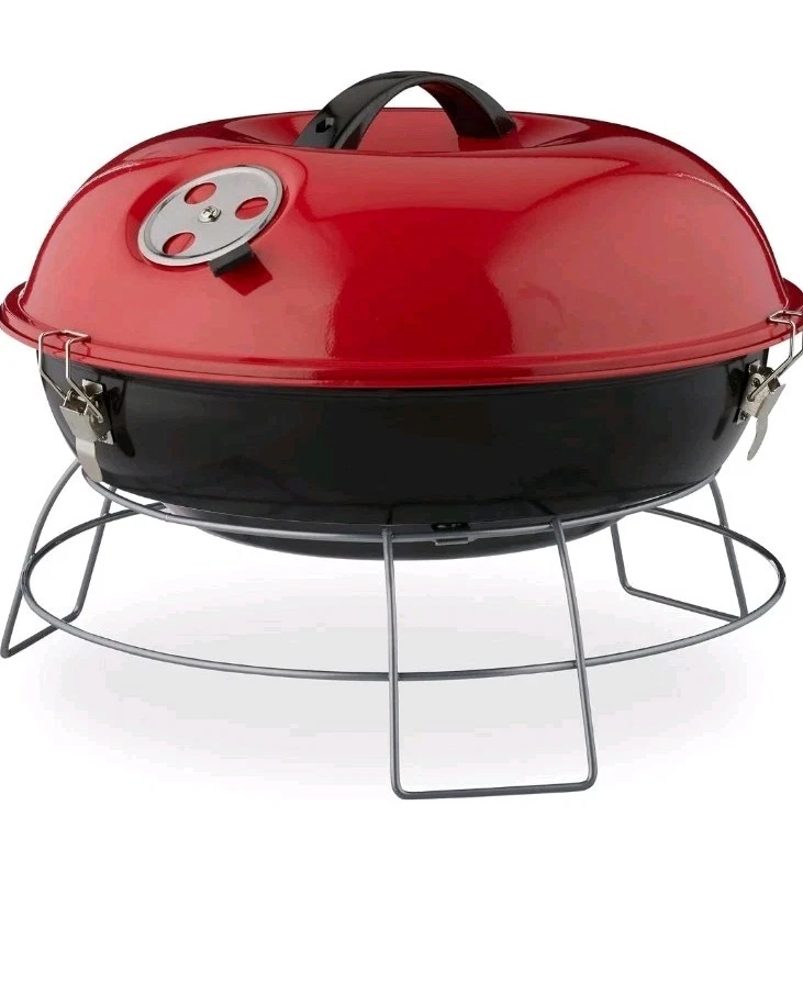 Portable Kettle BBQ Grill by Relaxdays with Lid ▪︎ 36cm ▪︎ Charcoal ▪︎ Costs £55