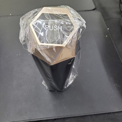 Mini Car Trash Can with Lid Diamond Design Garbage Bin for Car Home Office