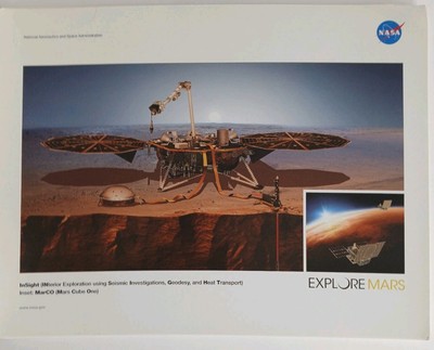 NASA photo InSight MarCO, Explore Mars, JPL, Good to Frame, 11 by 8.5 inches