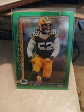🔥NEW 2025 Topps Chrome Rashan Gary Green Snakeskin #/99 Packers 