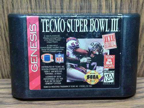 Tecmo Super Bowl II: Final Editon (Sega Genesis 1994) Authentic Rare Tested 
