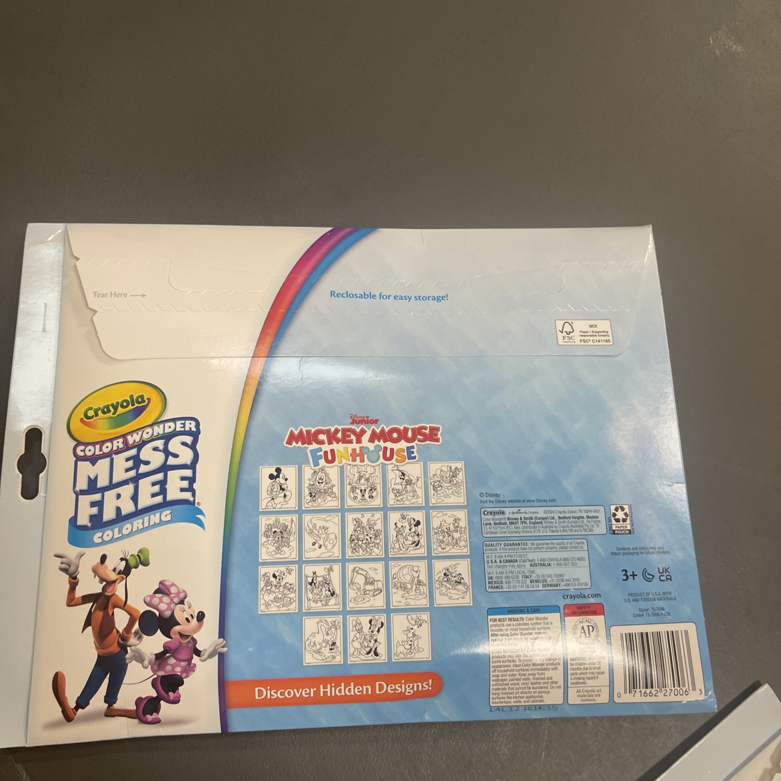 Crayola MICKEY Color Wonder Mess Free Coloring! 18 Coloring Pages & 5 Markers!