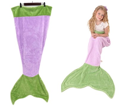 Mermaid Tail Blanket Polar Fleece Sleeping Bag Youth Age 3-10 CUDDLY BLANKETS