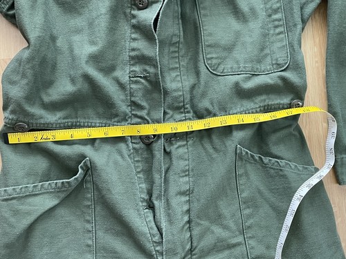 Tuta uomo vintage anni 80 autentica verde militare 100% raso di cotone grande - Foto 11 di 21