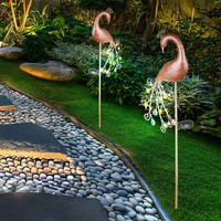 Led Solar Erdspieß Lampen Pfau Design Terrassen AußEn Bereich Steck Leuchten