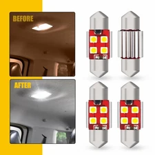 4x 31MM 6000k DE3175 LED Dome/ Map/ Courtesy/ Interior Door/ Luggage Light Bulbs