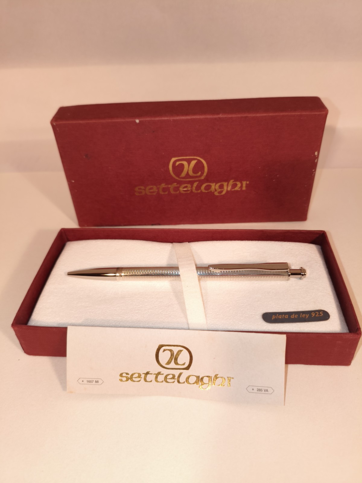 Stylo bille en argent 925 massif Settelaghi stylo de luxe homme femme