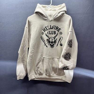 Stranger Things Hellfire Club Hoodie Upcycled Men s Size Medium 0598