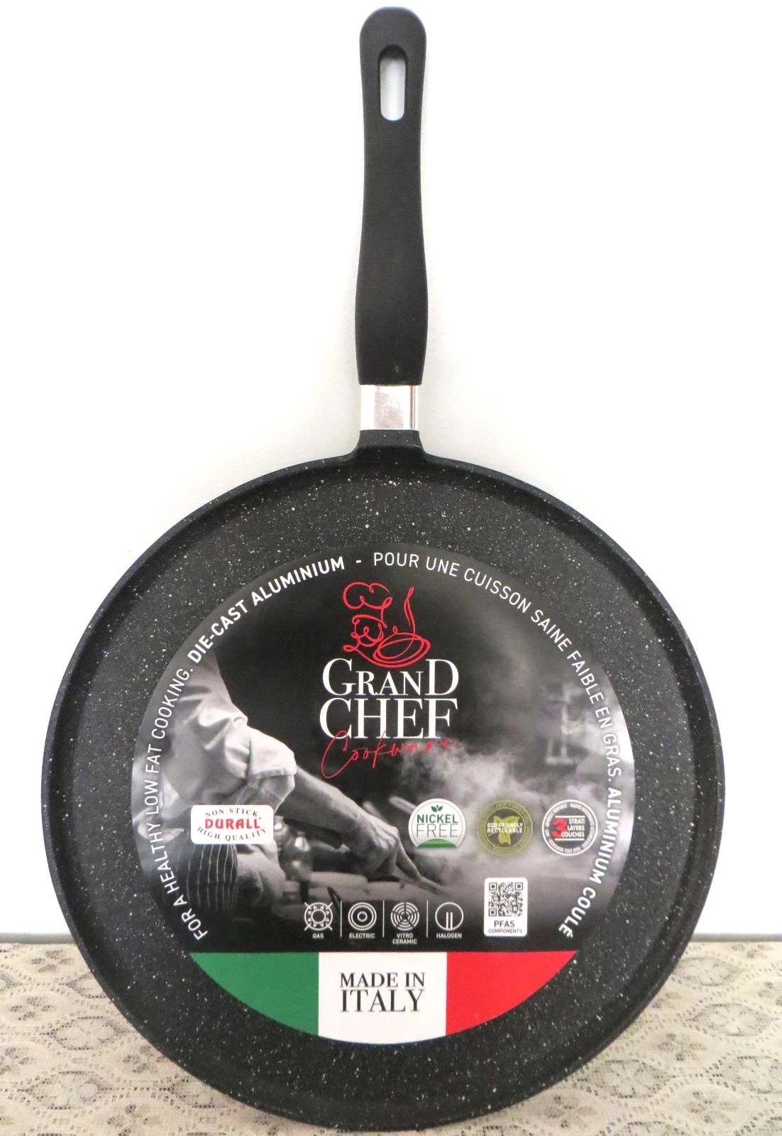 ROCH GUSS Grand Chef 32 cm 13'' X Large Flat Crepe Griddle Pan S Made ITALY NEW
Opens in a new windo