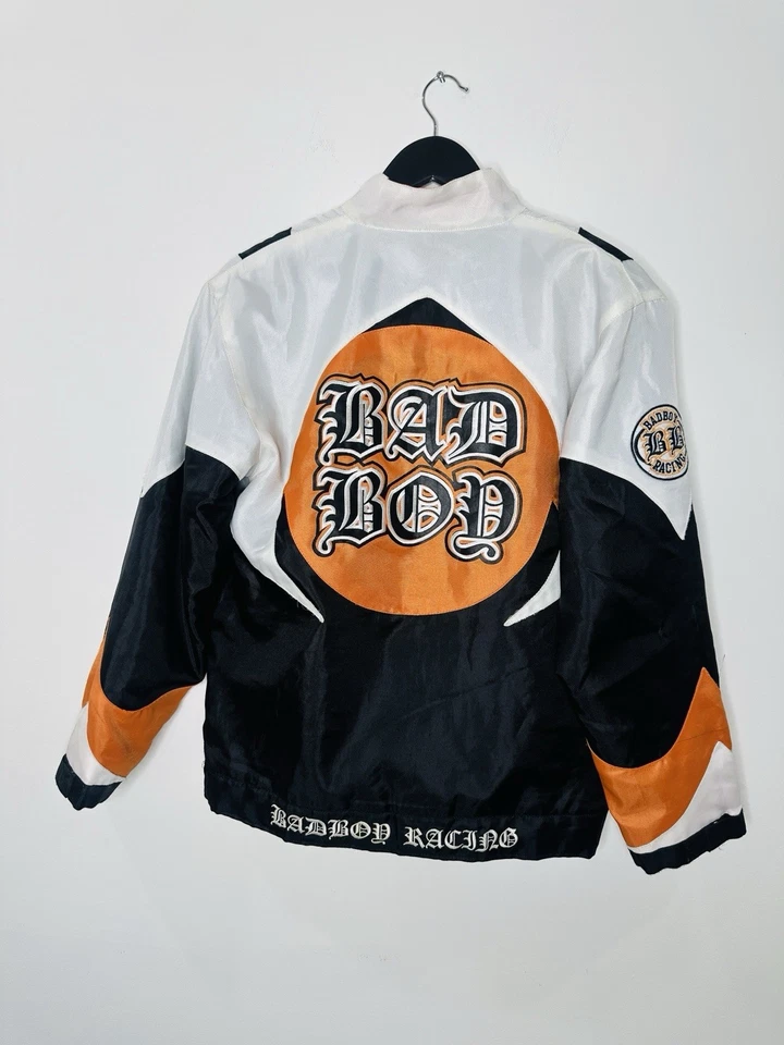 Chaqueta vintage Bad Boy Y2K naranja y negra talla 14 Foto 4 de 4