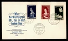 DR WHO 1956 GERMANY SAAR FDC SEMI POST PORTRAIT COMBO LBS CACHET R65372