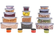 MTR 36 PC BPA-Free Food Storage Set– Airtight,Stackable,Microwave & Freezer Safe