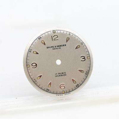 BAUME & MERCIER GENEVE 17j SWISS MADE VTG WRIST WATCH SECTOR DIAL 25.87mm (KI)