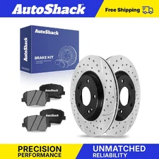 Front Drilled Slotted Brake Rotors Ceramic Pads for 2011-2013 Kia Sorento