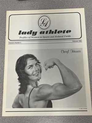 LADY ATHLETE female bodybuilding muscle booklet CHERYL HARRISS 2-83