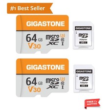 64GB Micro SD Card 2-Pack, V30 4K Video Recording, Surveillance, Security Cam...