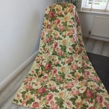 Vintage Sanderson Chelsea Curtains Floral Brocade Based W51" D72" Lined & pelmet
