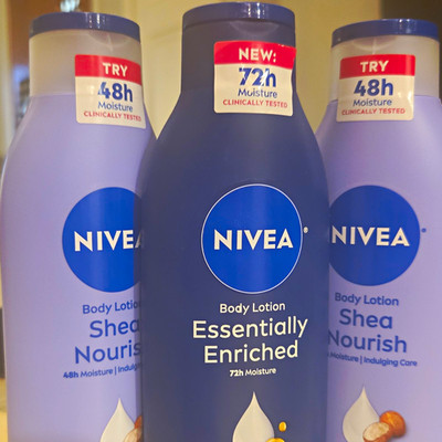 NIVEA Body Lotion Bundle 3-Pack 8.4 fl oz Dry Skin Shea Hyaluronic
