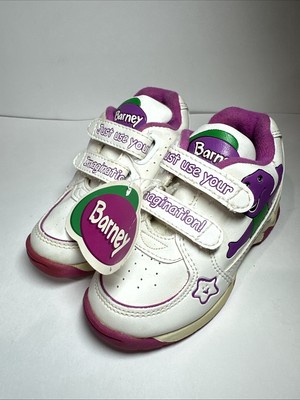 Vintage SG Footwear Co Never Worn 90's Barney Toddler Shoes Size 7 With Tags