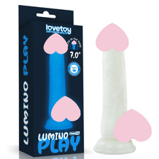 Realistischer im Dunkeln leuchtender Dildo 18 cm flexibel