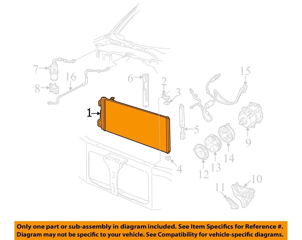 1997-2004 Ford F150 AC Condenser 59k OEM - Изображение 4 из 4