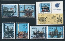 [123679] Laos 1988 Railway train eisenbahn locomotives with Sheet MNH