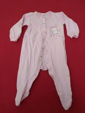 Footie Pajamas Baby Pink Bunny graphic