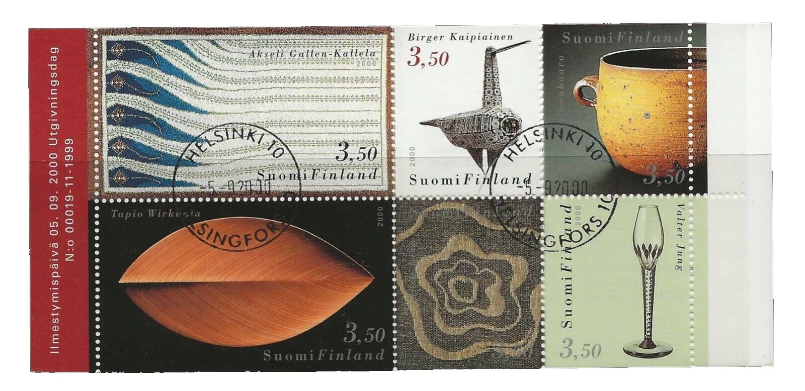 Cuadernillos de estampillas finlandés usado