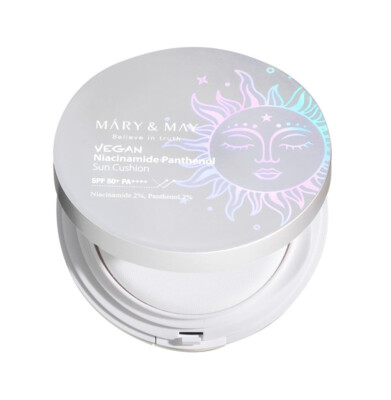 Mary&May Vegan Sun Cushion SPF50+ Tone-Up, Hydrating UV Defense, 25g
