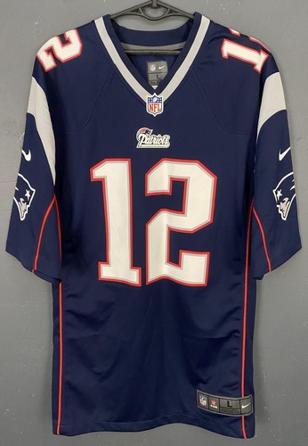NIKE MEN'S NEW ENGLAND PATRIOTS TOM BRADY #12 NFL FOOTBALL SHIRT JERSEY SIZE L - Picture 5 of 11