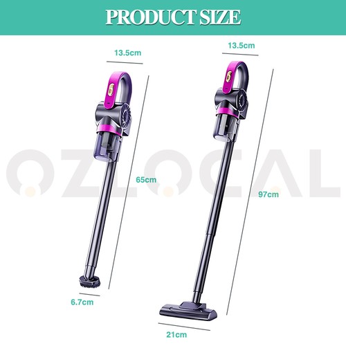 Handheld Vacuum Cleaner 3 In 1 Stick Handstick Vac Bagless Cordless Lightweight - Picture 11 of 16