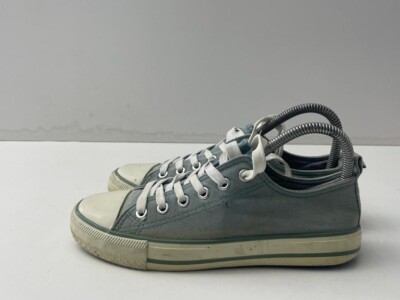 Primark Damen Grau Textil Schnürschuhe Low Top Sneaker Schuhe UK 4 EUR 37 B134