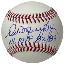 Dale Murphy Signed ROMLB Baseball w/ NL MVP 82 83 Beckett Witness BAS COA