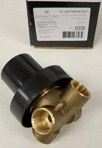 NEW SIGNATURE HARDWARE SH6103 -- 3/4" 6 Way Transfer Valve  - Picture 2 of 3