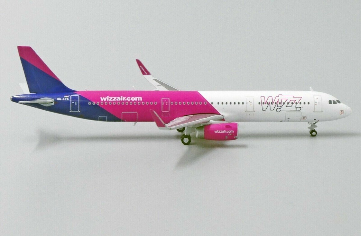 1:400 JC Wings Wizz Air AIRBUS A321 Passenger Plane Diecast