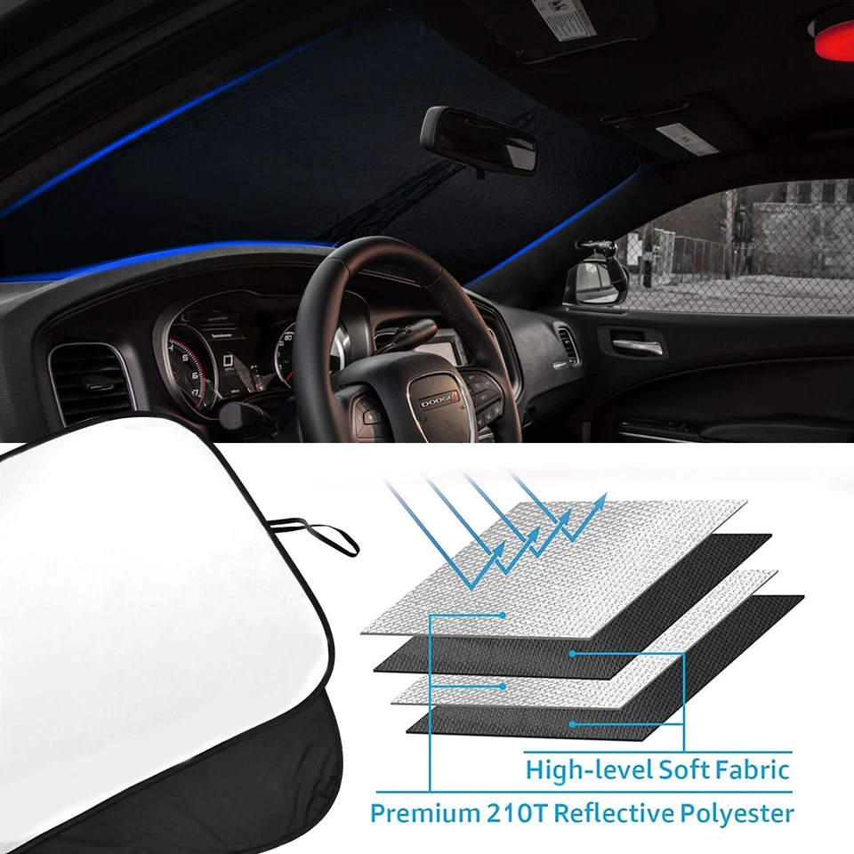 Ajuste personalizado para Dodge Charger 2011-2024 parabrisas delantero parasol cubierta parasol Foto 3 de 4