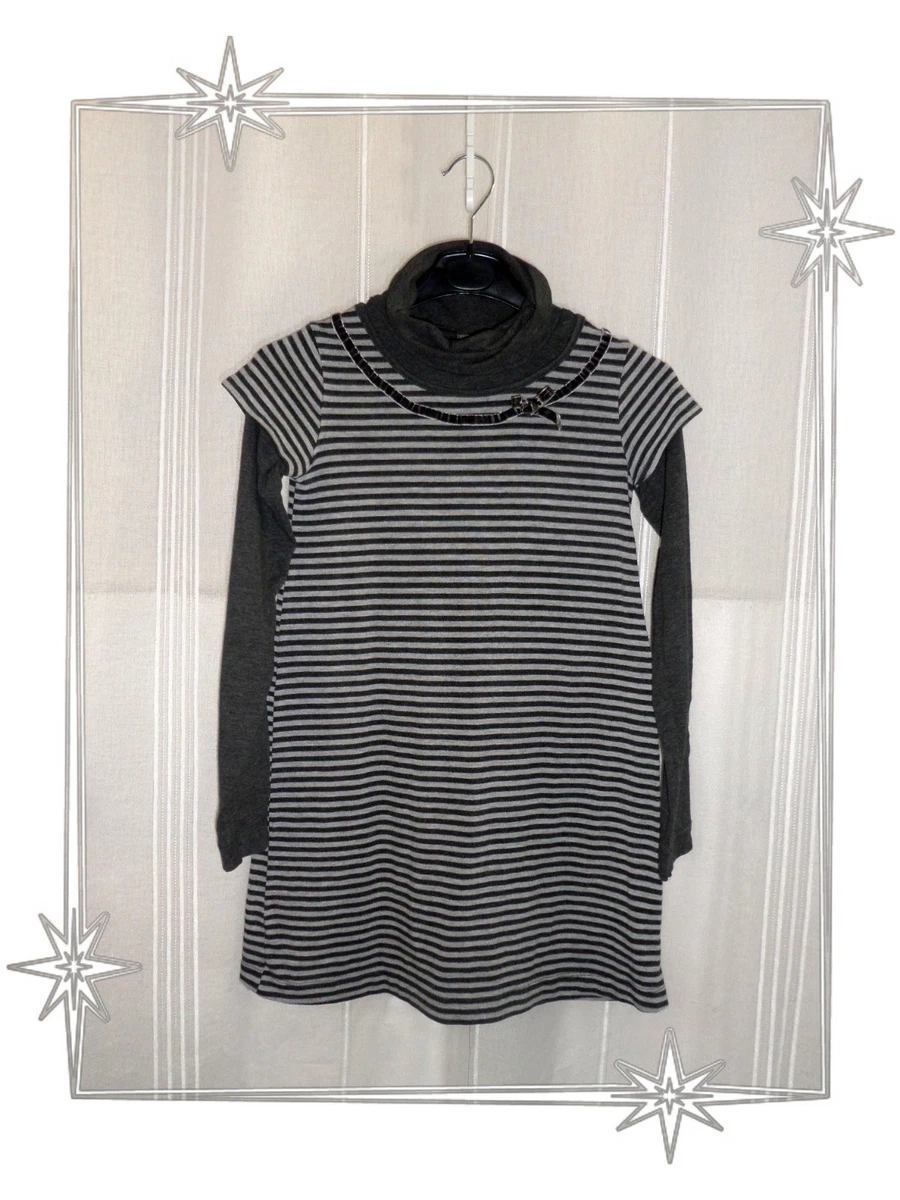 C Robe Col Montant Grise Ray ZARA Kids Taille 13 14 ans
