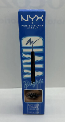 NEW NYX Vivid Brights Colored Liquid Eyeliner COBALT CRUSH Blue Full Size 2ml
