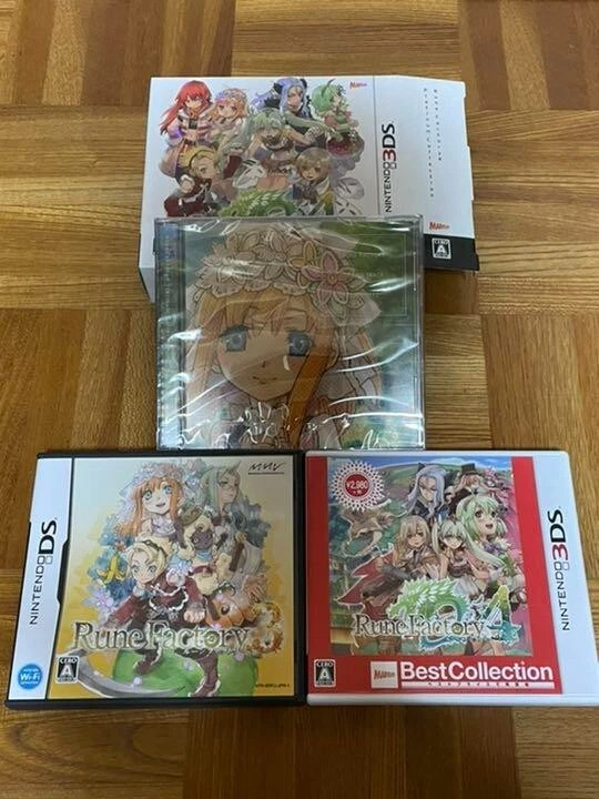 Japan Used Nintendo 3DS Rune Factory 4 Platinum Collection Rune Factory 3 OST - Image 3 of 4