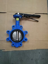 4" GENERIC CHINA BLUE Butterfly Valve Ductile Iron, Ni Ductile Iron, Buna Lug