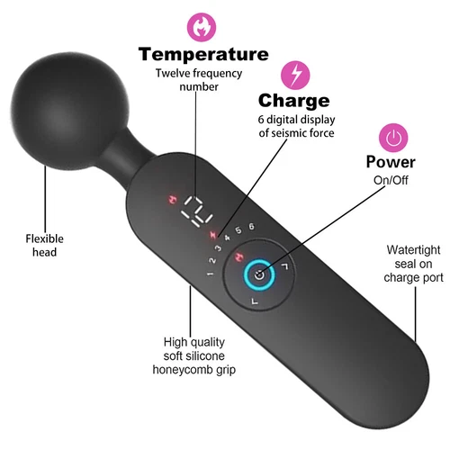 Leistungsstarker Massagestab Vibrator Handheizung Massagegerät für Frauen Wiederaufladbar - Bild 9 von 14
