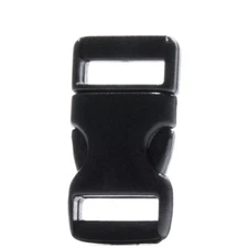 3/8" Plastic Buckles - Straight Side Release Clasp by Paracord Planet - Black