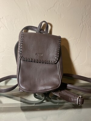 Esprit Brown Leather Backpack ESPRIT Almond Leather Drawstring Backpack - Etsy main image 4