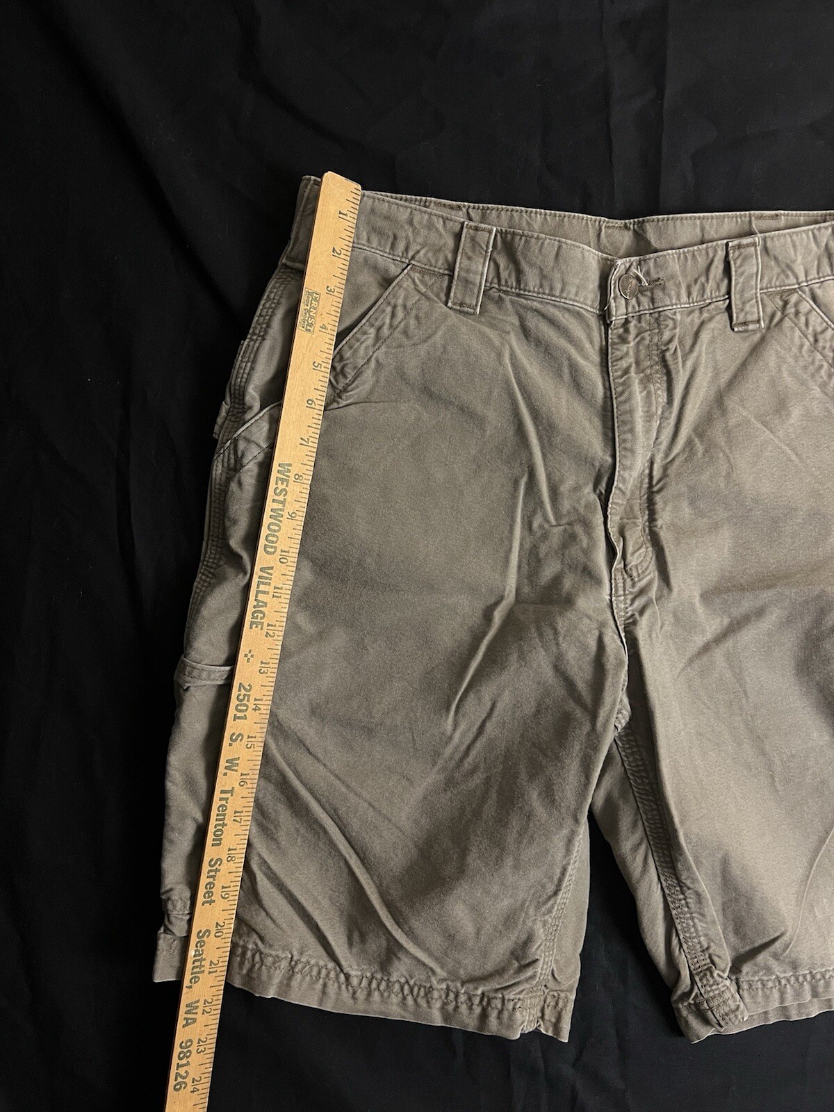 Carhartt Mens *34 B147 LBR Duck Canvas Carpenter Shorts Heavy Duty Light Brown