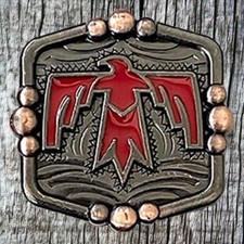 American Southwest Red Thunderbird 1-1/4 Inch Concho CON304-A-RED